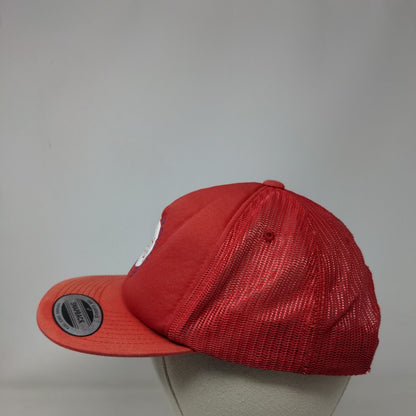 Positive Vibes Only High Ends Snapback Trucker Hat Red OS Mesh Back Yupoong