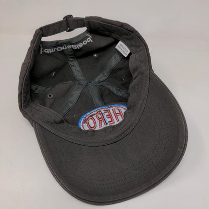 Hero Slideback Hat Gray One Size Solid Embroidered I Am One Blood