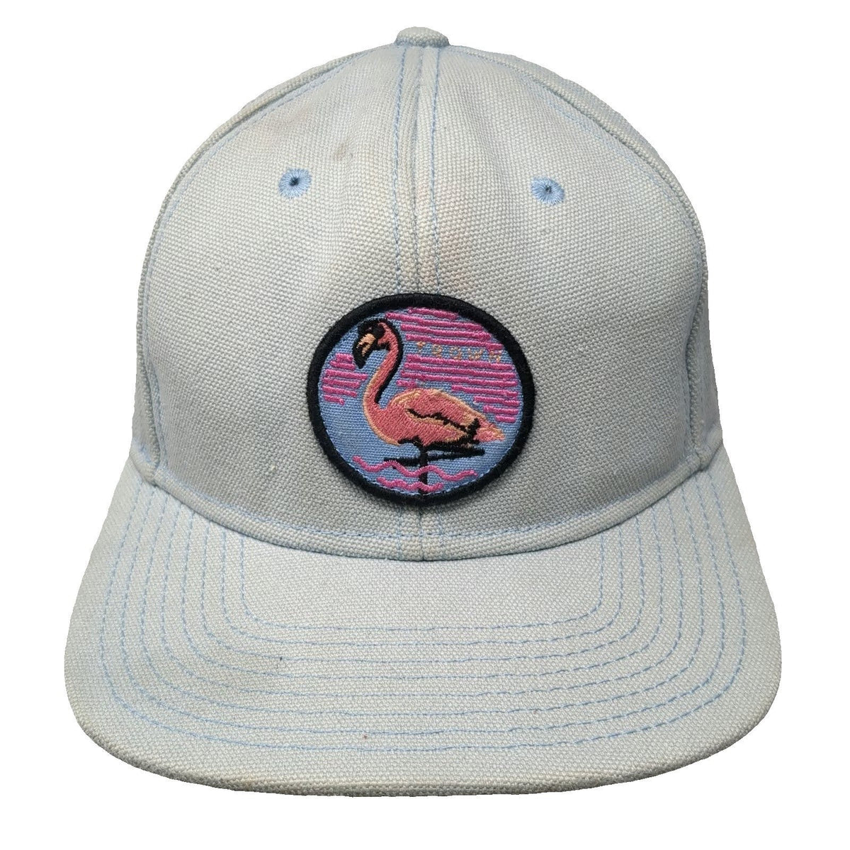 Trown Outdoor Flamingo Patch Baseball Cap Blue One Size Slideback Sunset Hat