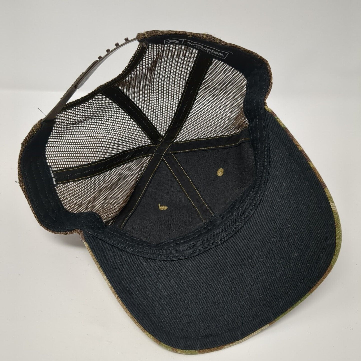 Coleys Glass Snapback Trucker Hat Camo One Size Mesh Back Richardson