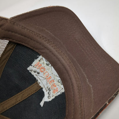 Hooters Brown Trucker Hat One Size Plaid Las Vegas Casino Hotel Snapback Hat
