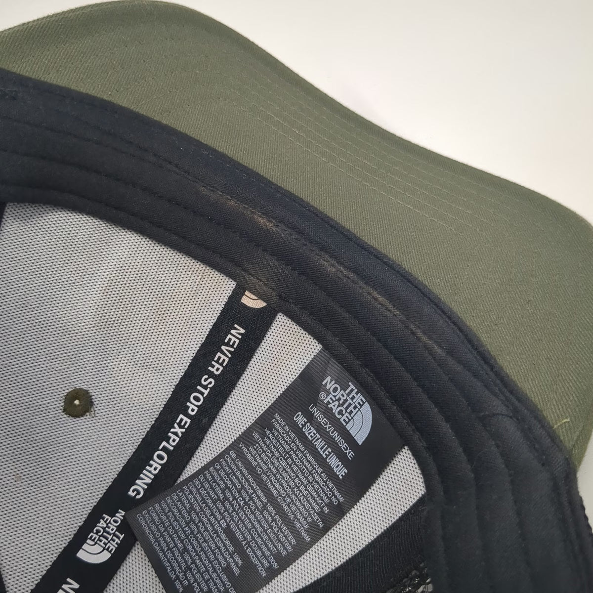 The North Face Trucker Hat Green One Size Bear Mountain Mesh Snapback Outdoor