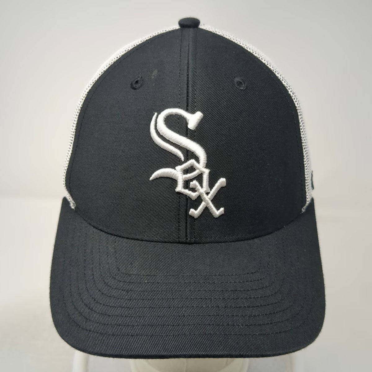 '47 Chicago White Sox MLB Trucker Hat Black One Size Mesh Snapback Embroidered