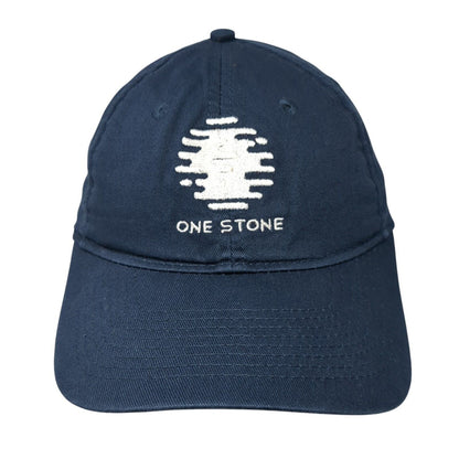 One Stone Strapback Hat Blue One Size Adjustable Embroidered Port & Company