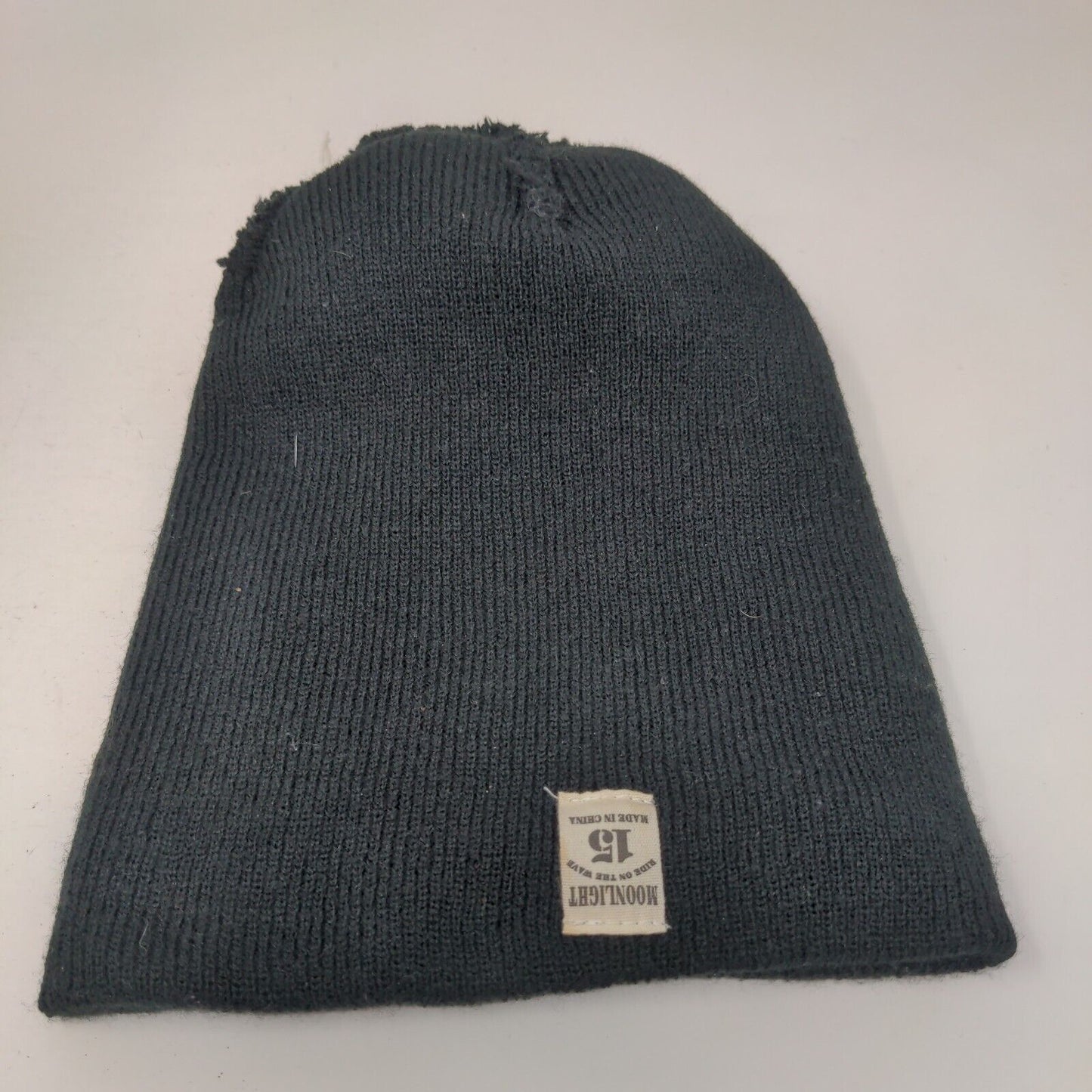 Moonlight Ride on The Wave 15 Beanie Hat Black One Size Knitted Pom Pom Fleece