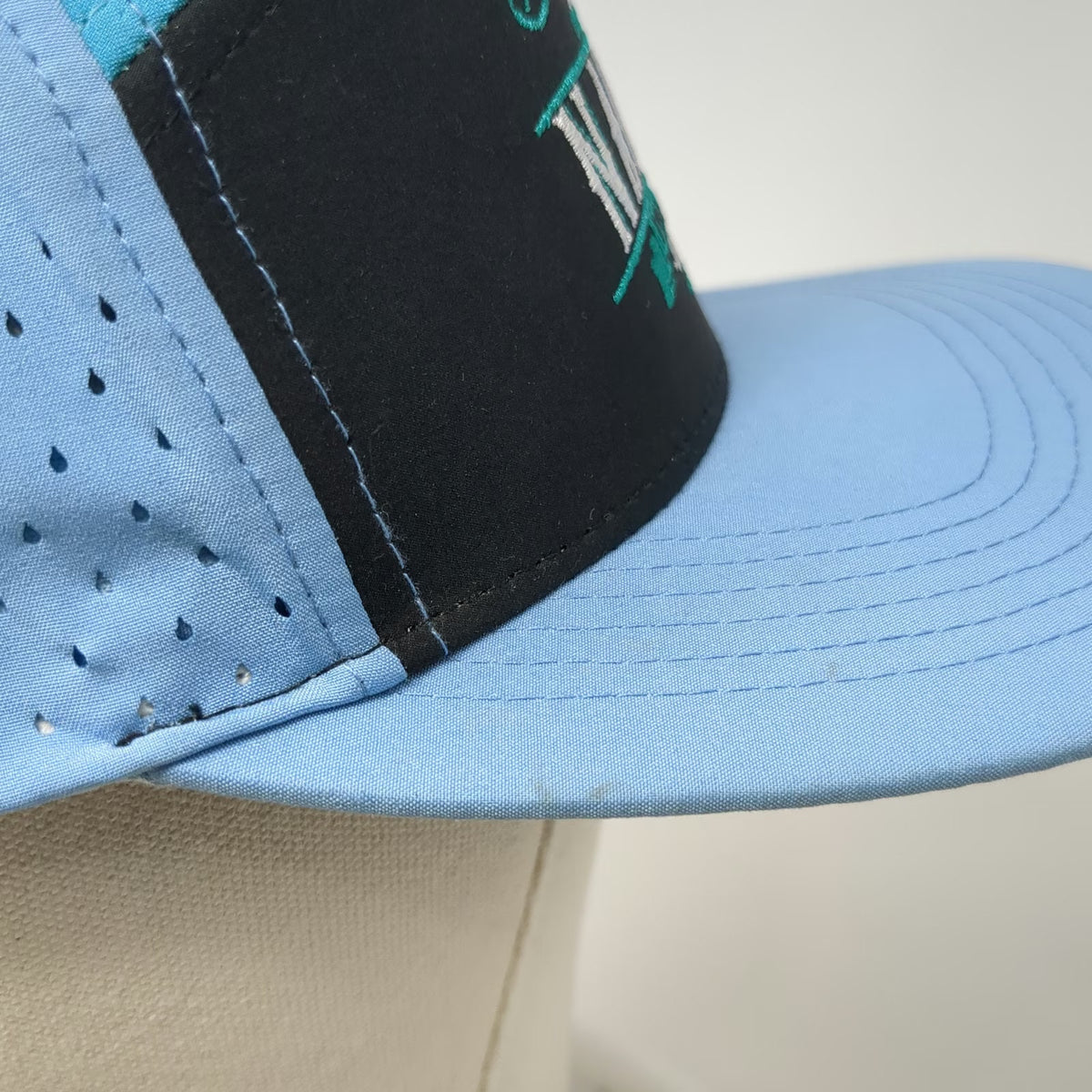 The Heartbeat Brand Trucker Hat Blue One Size Buck Naked Perforated Tractor