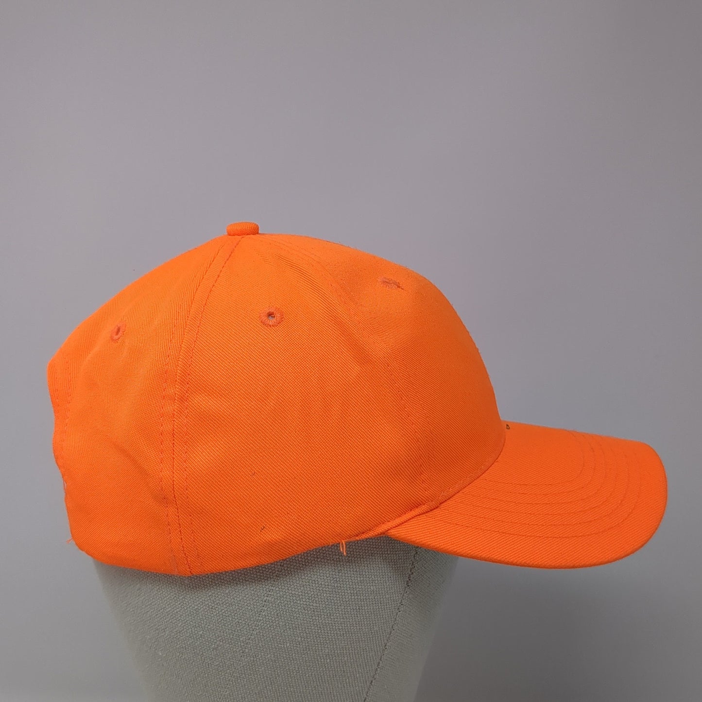 Signatures Snapback Hat Orange One Size Adjustable Vented Holes Blank
