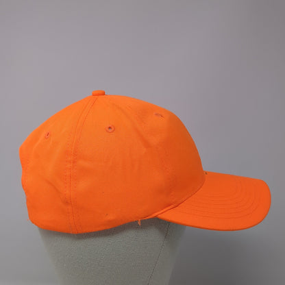 Signatures Snapback Hat Orange One Size Adjustable Vented Holes Blank
