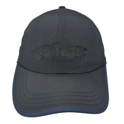 Hilfiger Spell Out Slideback Hat Black One Size Adjustable Leather Strap