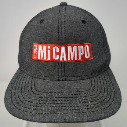 Otto Snapback Hat Gray One Size Tequila Mi Campo Embroidered Patch Cotton Cap