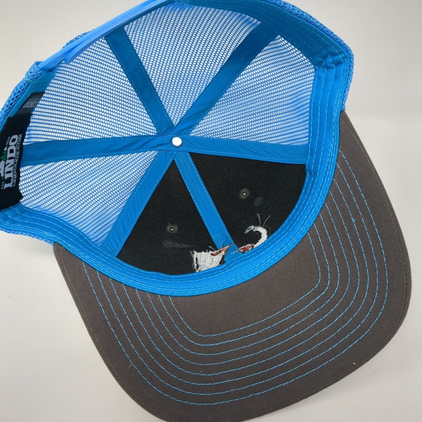 Lindo Snapback Mesh Back Trucker Hat Multicolor One Size Embroidered