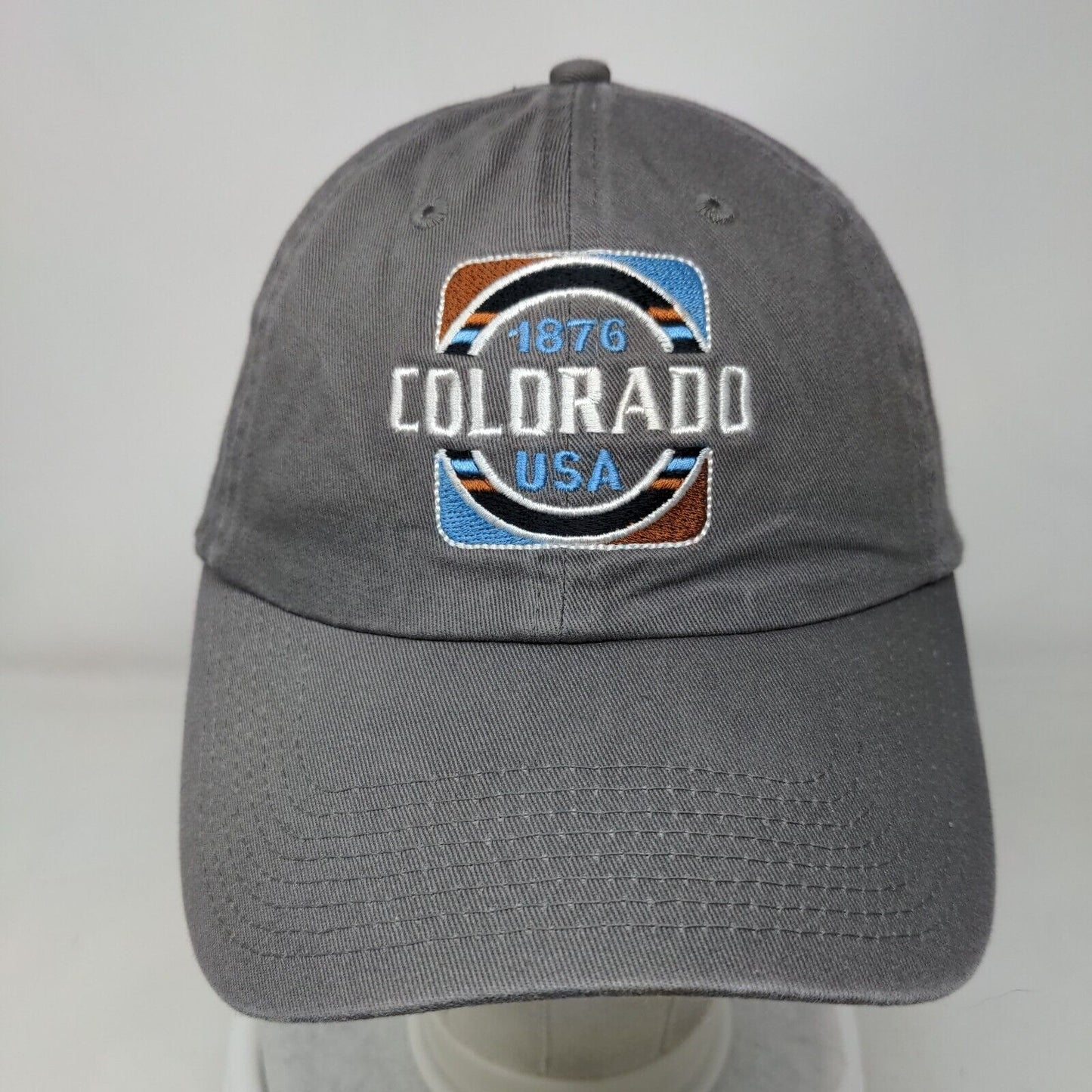 Colorado USA Slideback Hat Gray OSFM Embroidered 6 Panel Fahrenheit