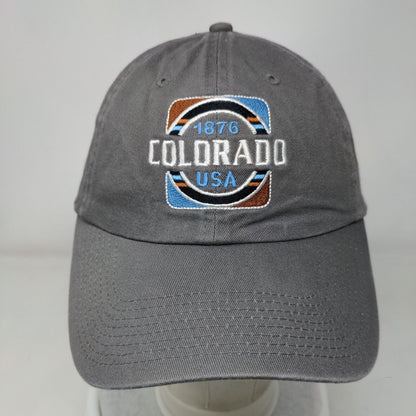Colorado USA Slideback Hat Gray OSFM Embroidered 6 Panel Fahrenheit