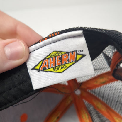 Ahern Rentals Snapback Mesh Back Trucker Hat Black One Size Adjustable