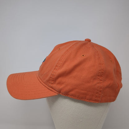 Unbranded Slideback Baseball Cap Orange One Size Adjustable Embroidered Fish