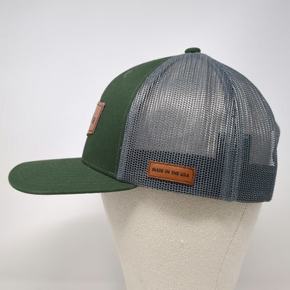 iTOOLco. Trucker Hat Green Gray One Size Mesh Snapback Logo Patch Workwear