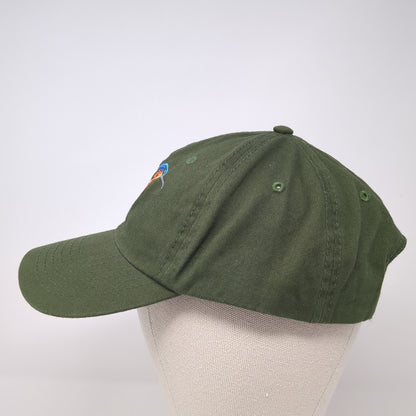 Hummingbird Slideback Hat Green One Size Adjustable Embroidered Dalix