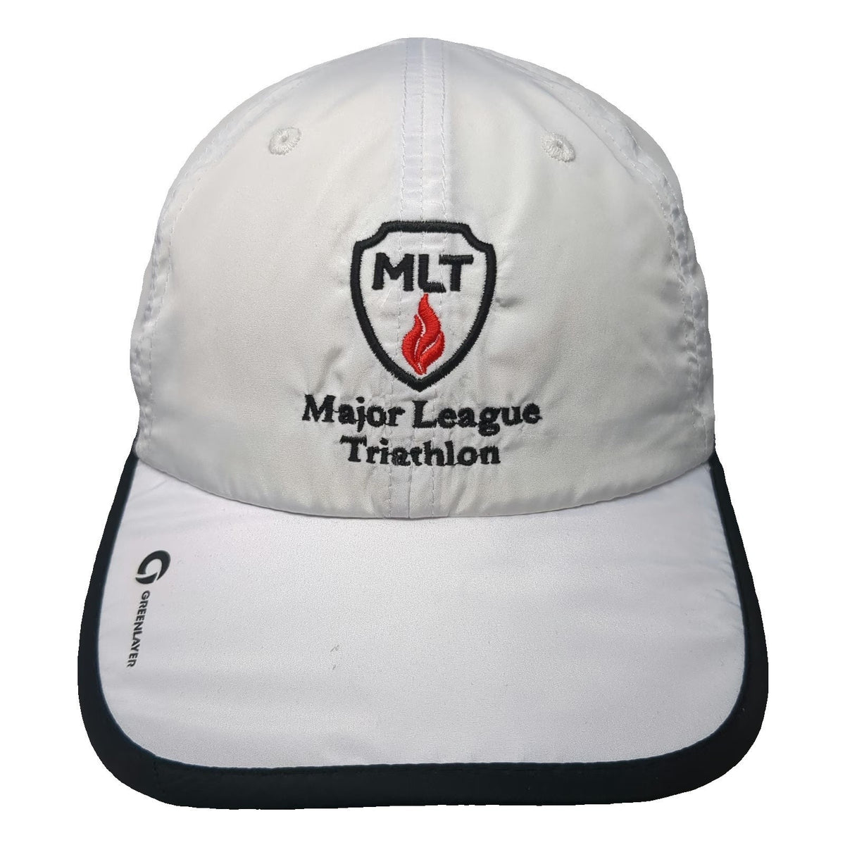 Greenlayer Major League Triathlon Baseball Cap White OSFM Strapback Sport Hat