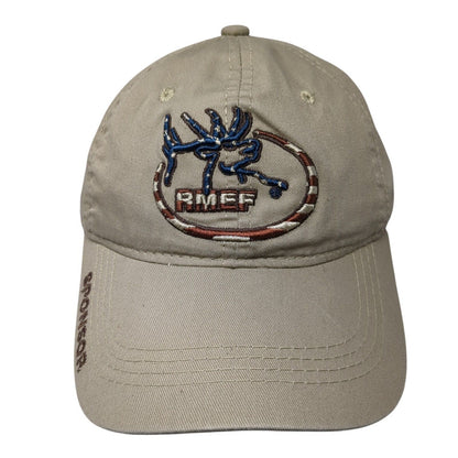 RMEF Sponsor USA Flag Snapback Hat Brown One Size Adjustable Outdoor Cap