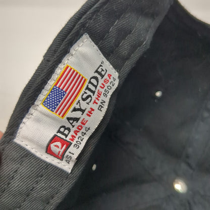Bayside Baseball Cap Black One Size Wisconsin Brewing Co Hat USA Flag Adjustable