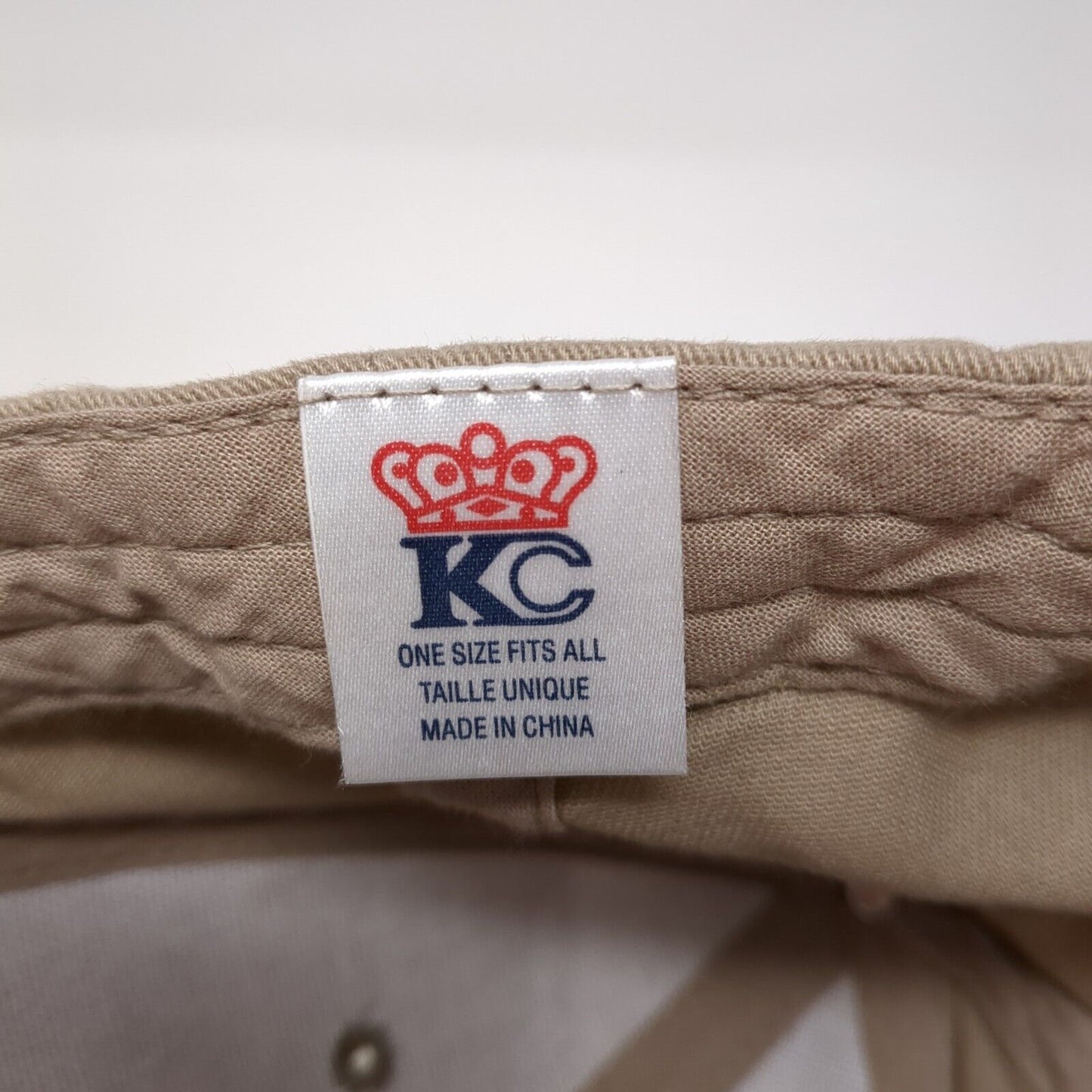 Hacker Strapback Hat Tan One Size Adjustable Embroidered 6 Panel KC Caps