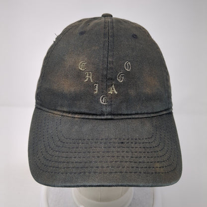 Chicago Slideback Hat Black One Size Adjustable Embroidered 6 Panel