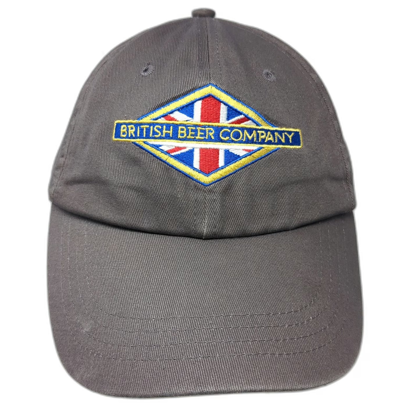 British Beer Company Hat Baseball Cap Gray One Size Slideback Union Jack Logo