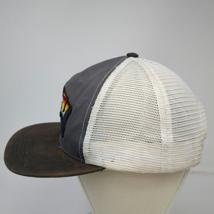 Hooey American Made Cap Co Buffalo Star Gray Brown One Size Trucker Hat Snapback