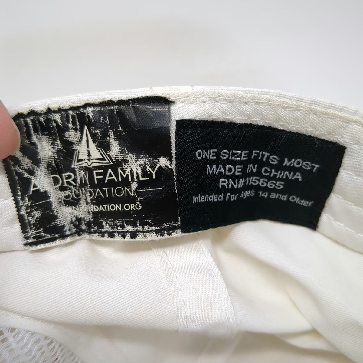 Aldrin Family Foundation 5 Panel White One Size NASA Logo Rope Snapback Hat