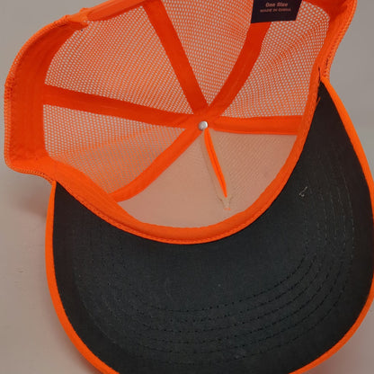 George Trucker Hat Orange One Size Sourdough Lodge Snapback Mesh Back Graphic