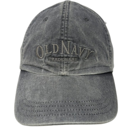 Old Navy Baseball Cap Gray M Washed Cotton Tonal Logo Slideback Hat
