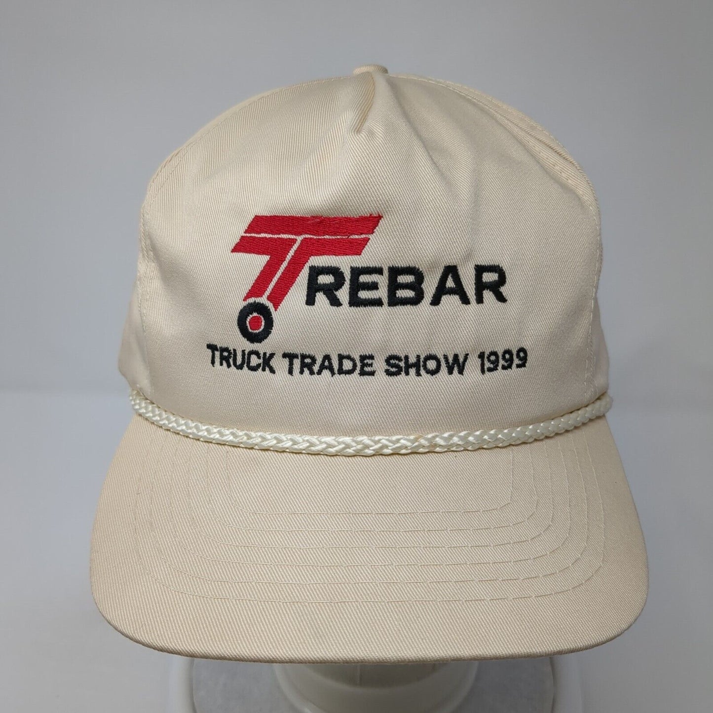 Trebar Truck Trade Show 1999 Strapback Hat Tan One Size Adjustable Rope Otto