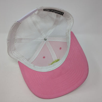 Boise Building Co. Snapback Trucker Hat Pink OS Adjustable Mesh Back Richardson