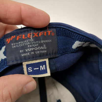 R&H Mechanical Fitted Hat Blue S/M Flexfit Embroidered 6 Panel Yupoong