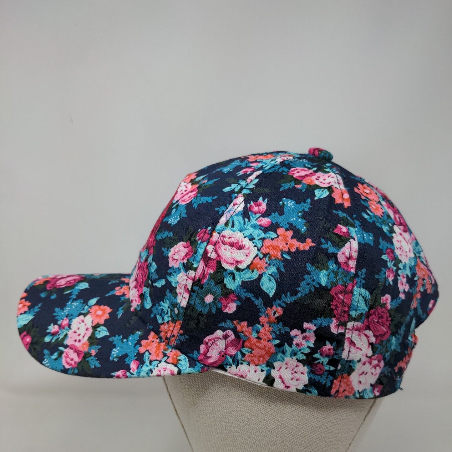 ASM Embroidered Logo Strapback Hat Multicolor One Size Adjustable Floral