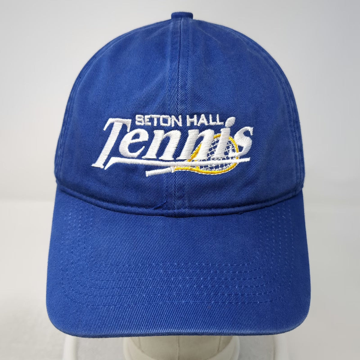 Pacific Headwear Seton Hall Tennis Baseball Cap Blue One Size Embroidered Hat