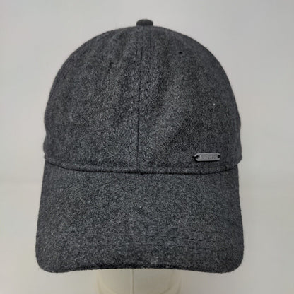 Van Heusen Men's Slideback Hat Gray Adjustable Wool Blend 3D Logo