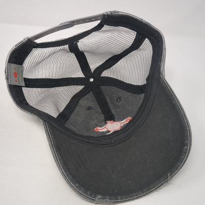 Apple Gate Snapback Trucker Hat Gray One Size Adjustable Mesh Back 6 Panel