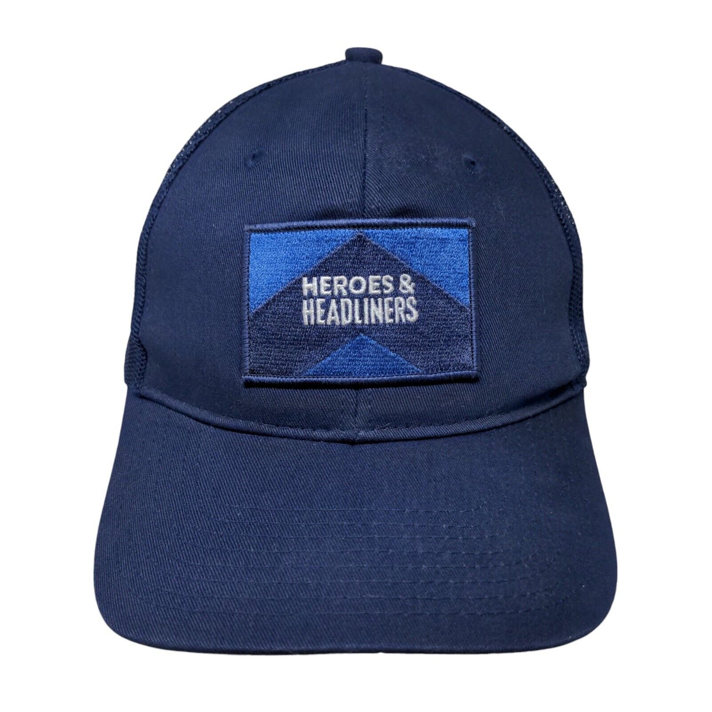 Heroes & Headliners Snapback Trucker Hat Blue One Size Mesh Back Port Authority