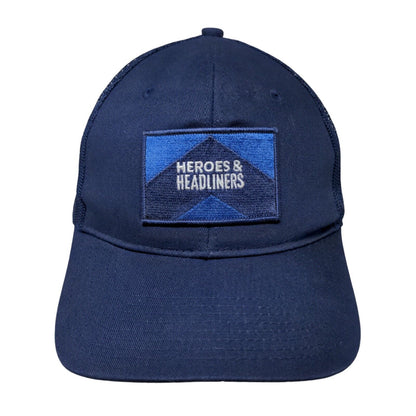 Heroes & Headliners Snapback Trucker Hat Blue One Size Mesh Back Port Authority