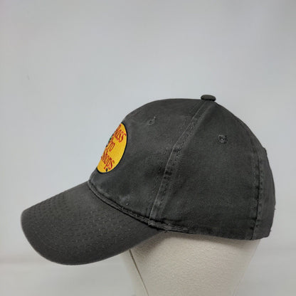 Bass Pro Shops Snapback Hat Gray OSFM Embroidered 6 Panel Gone Fishing