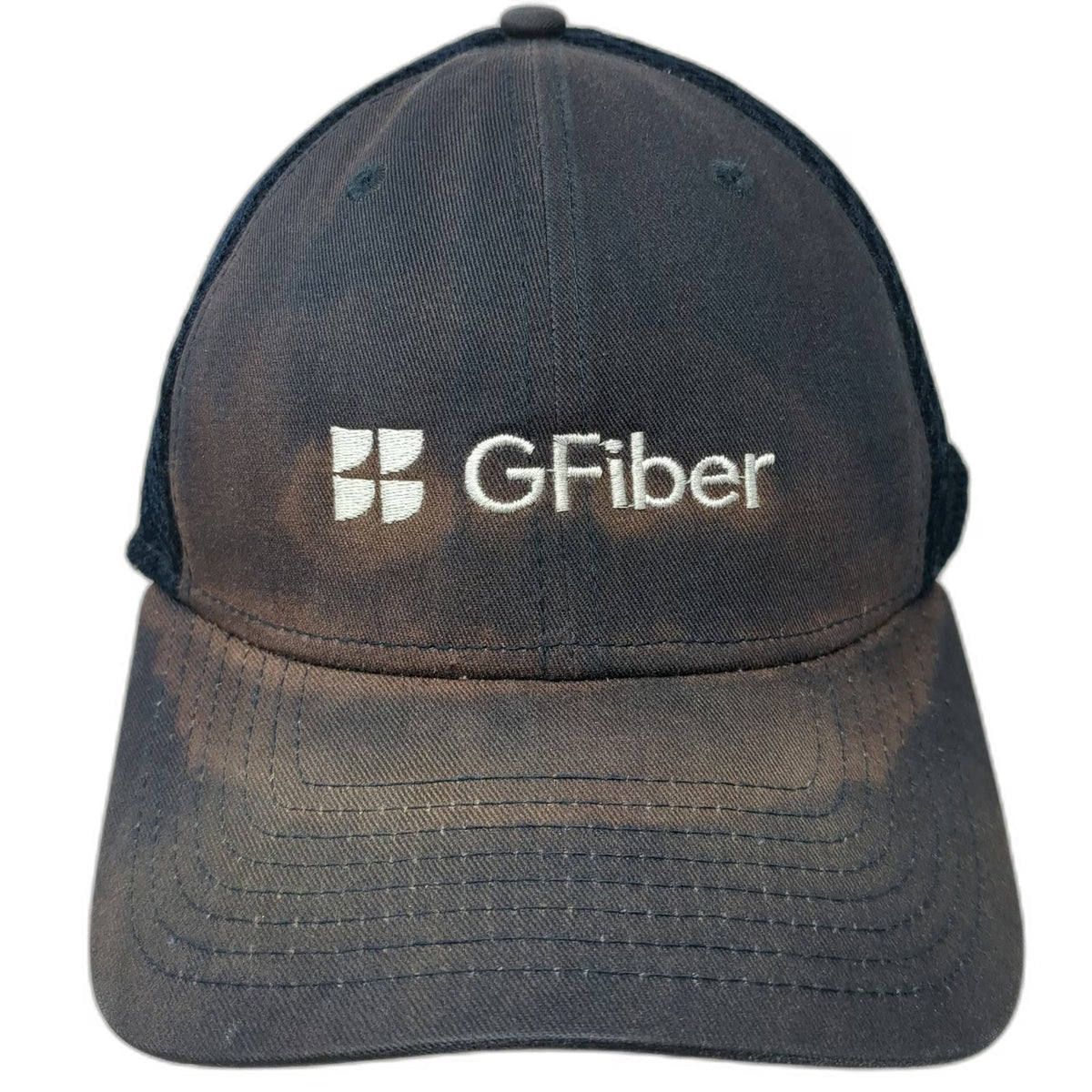 New Era Baseball Cap Blue L Google Fiber GFiber Mesh Stretch Fit Curved Bill Hat