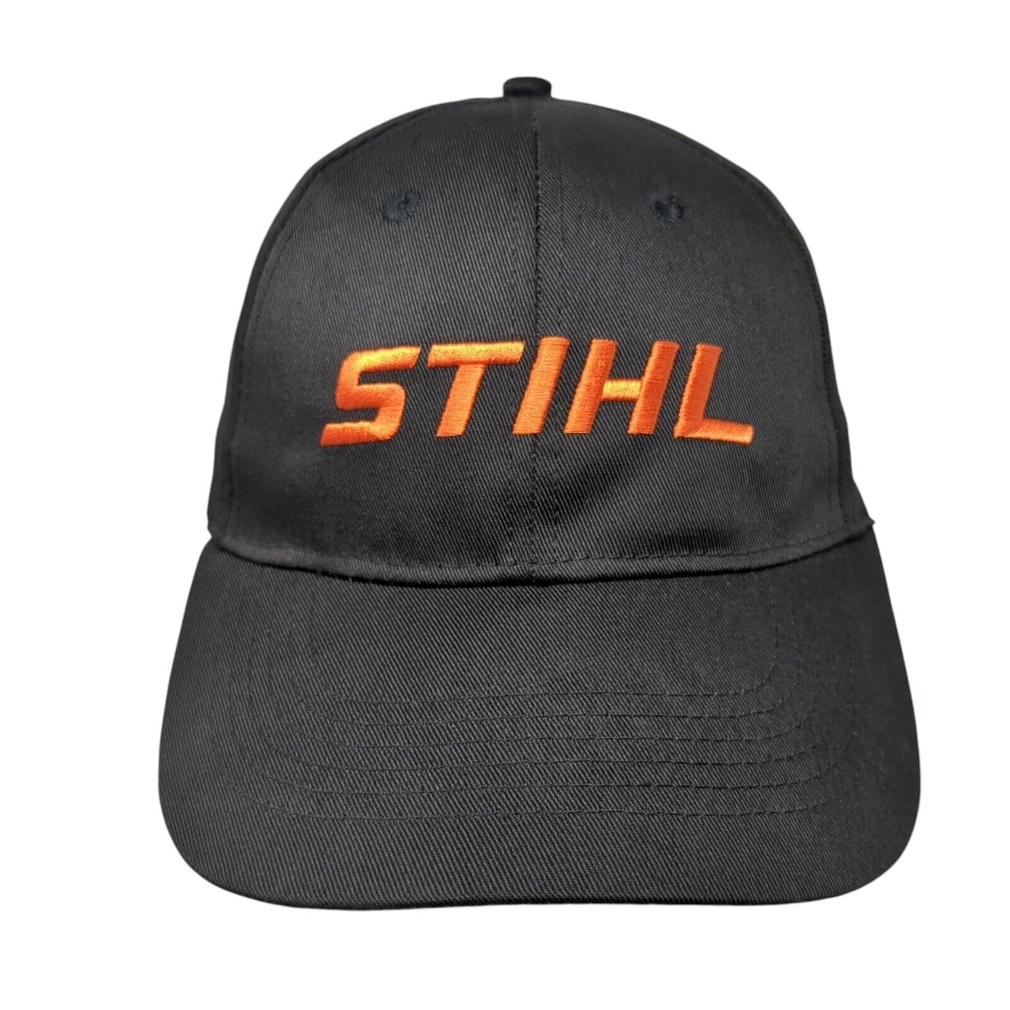 STIHL Snapback Hat Black OSFA Adjustable Embroidered 6 Panel Solid