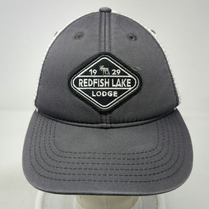 Legacy Trucker Hat Gray White One Size Redfish Lake Lodge Moose Snapback Mesh