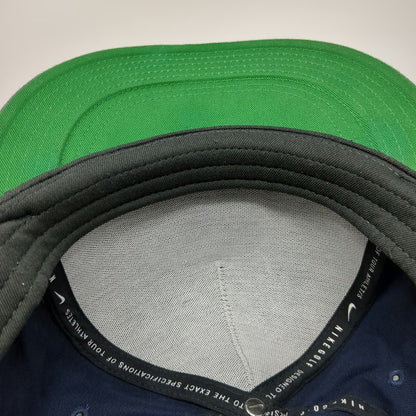 Nike 5 Panel Blue One Size Snapback Rope Green Under Visor Swoosh Logo Hat