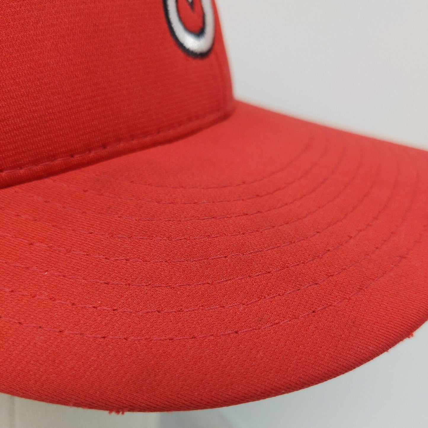 Richardson Fitted Hat Red Embroidered P Logo Size XS-SM Polyester Blend