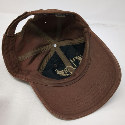 Bugle Boy Baseball Cap Brown One Size Cotton Embroidered Eagle Graphic hat