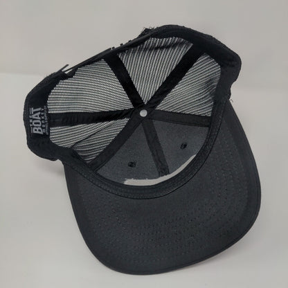 Russell Worldwide Snapback Trucker Hat Black One Size The Boat Monkey
