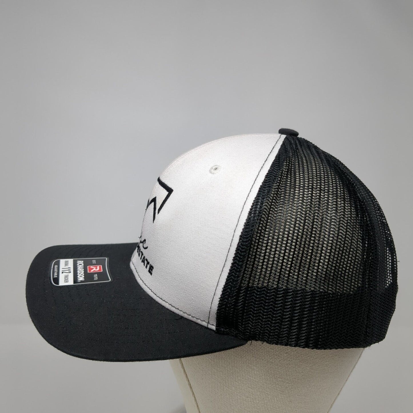 sbsc Real Estate Snapback Trucker Hat Black OS Adjustable Mesh Back Richardson