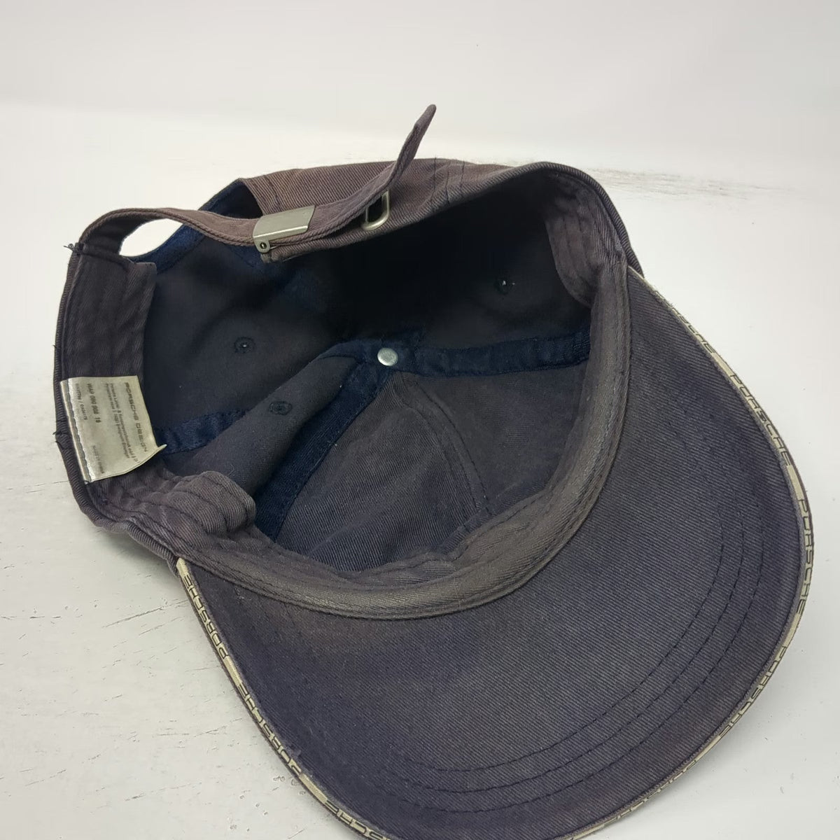 Porsche Baseball Cap Blue One Size Embroidered Logo Slideback Cotton Hat